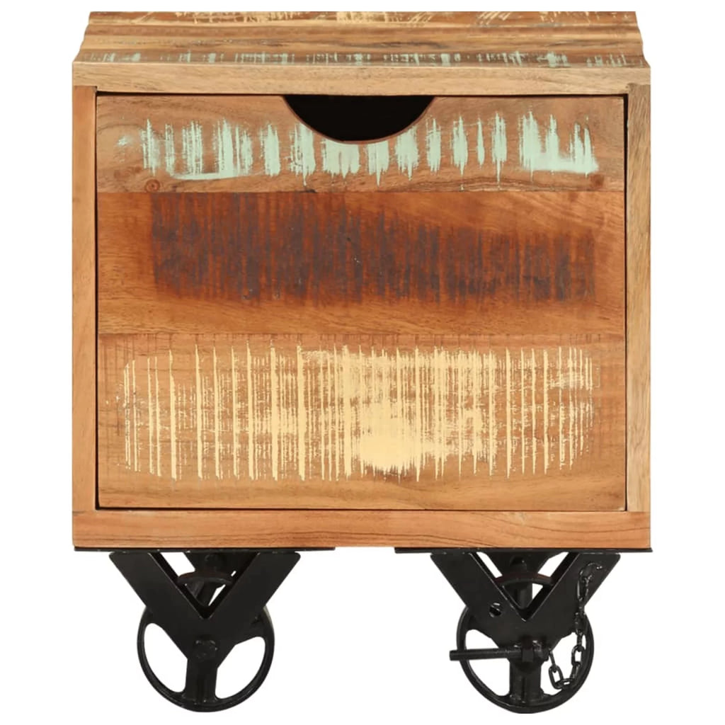 Solid Reclaimed Wood Side Table Y949