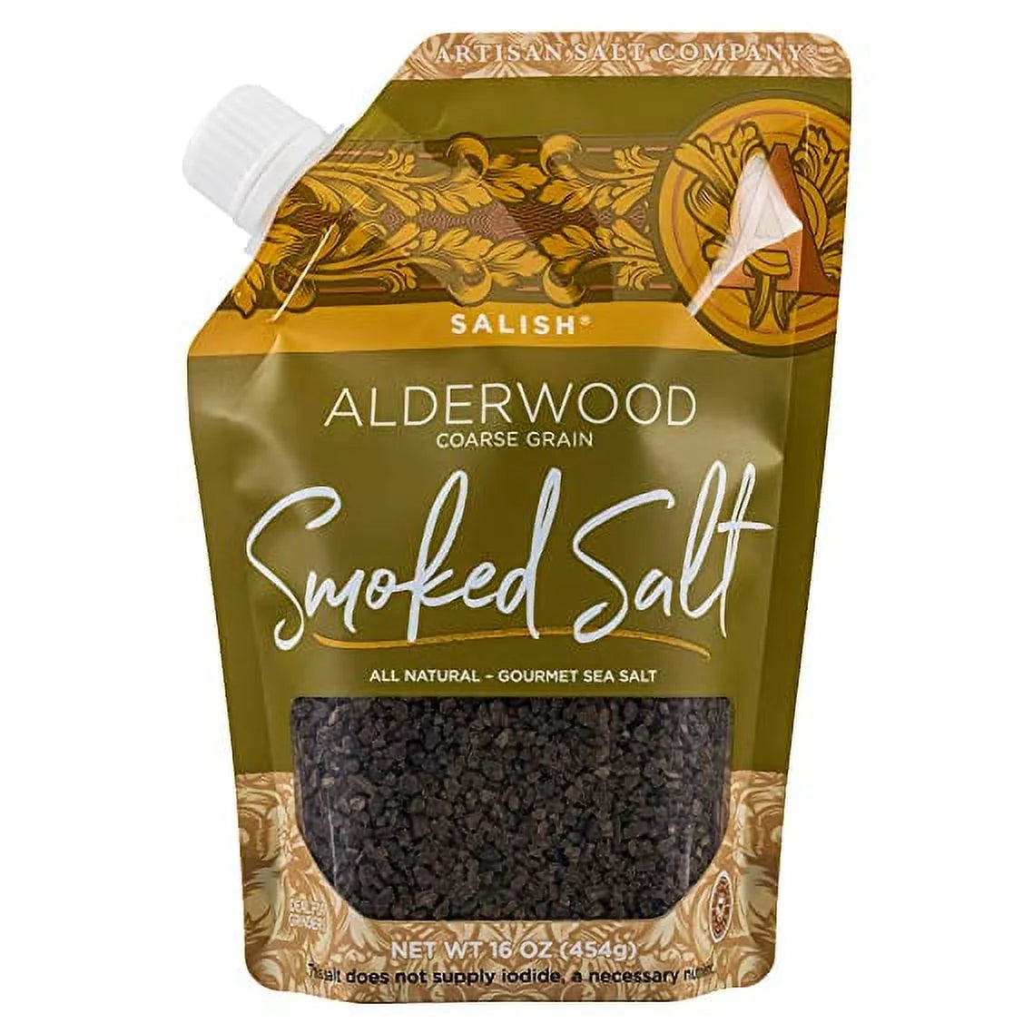 Smoked Sea Salt, Coarse Grain, 16 Ounce U979539