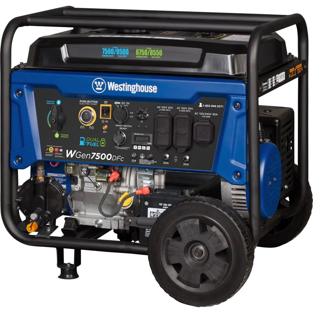 9500 Peak Watt Dual Fuel Portable Generator T176