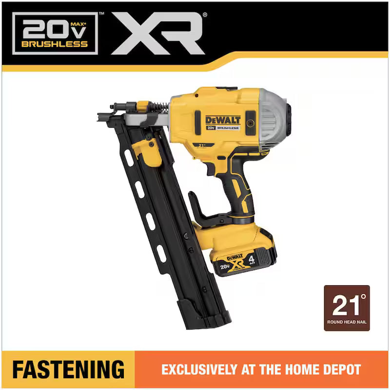 20V MAX Cordless Brushless Framing Nailer with Battery and Charger B712176