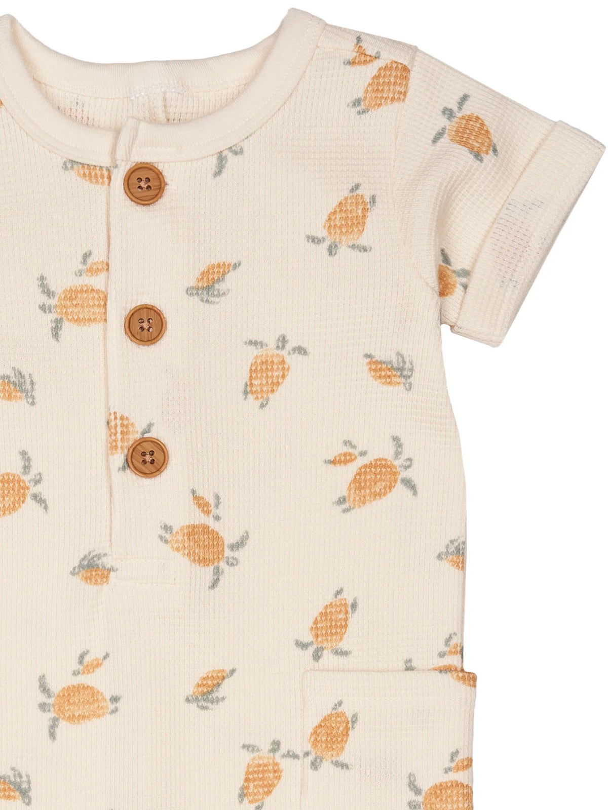Baby Girl Short Sleeve and Long Leg Romper A2287