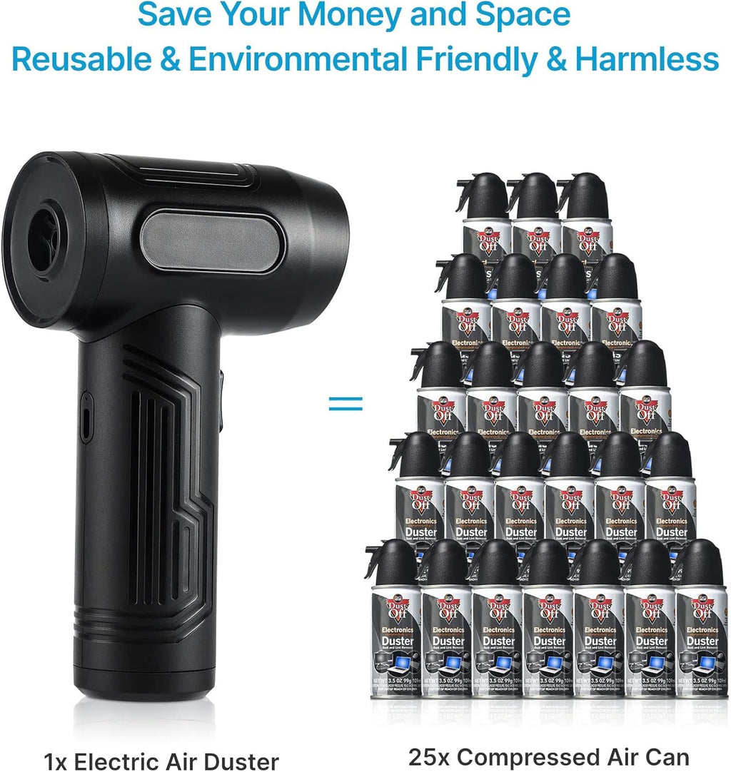 Cordless Air Duster Portable Air Blower with 50000 RPM Rechargeable Battery F43485