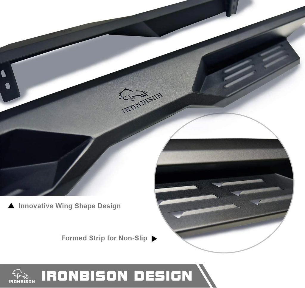 Black 5” Running Boards for Toyota Tundra CrewMax Pickup Truck (2pcs) I854868