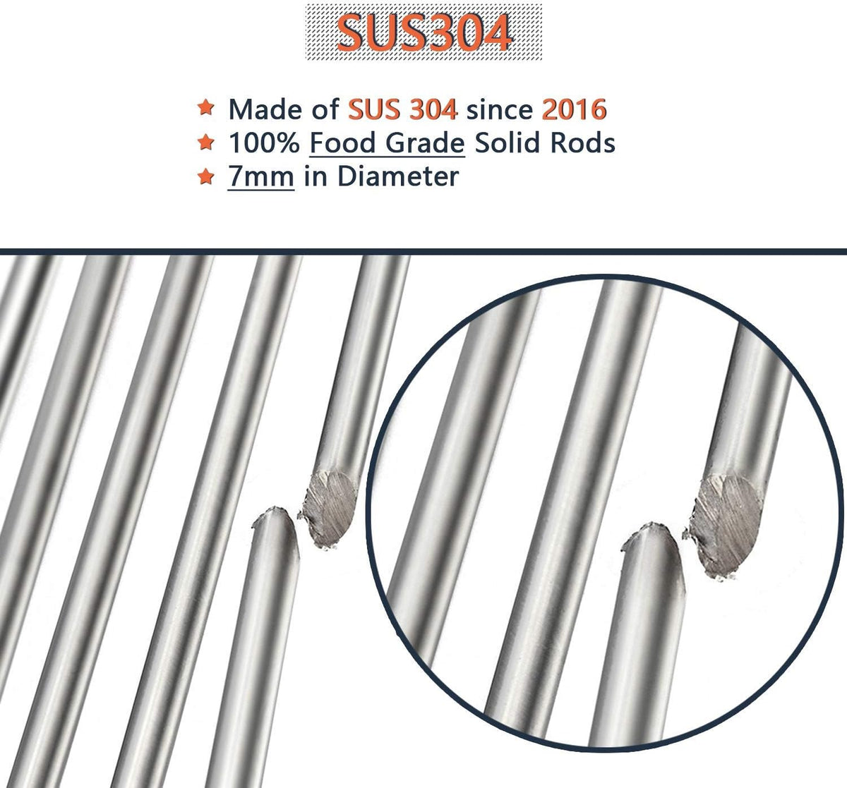 18.75 inch SUS304 Stainless Steel Gas Grill Grates, Pack of 2 Z8835