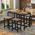 5 Piece Counter Height Dining Set Dark Brown Y12495