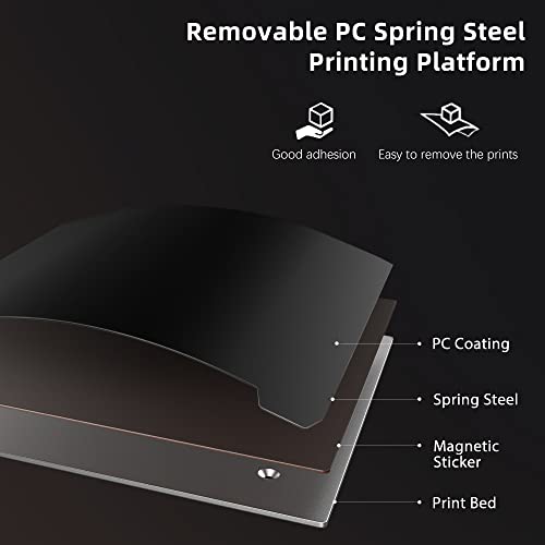 3D Printer with CR Touch Auto Leveling PC Spring Steel Platform 8.66x8.66x9.84 inch U8362