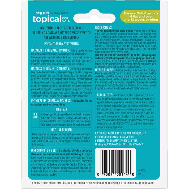 Flea and Tick Topical for Cats O795834