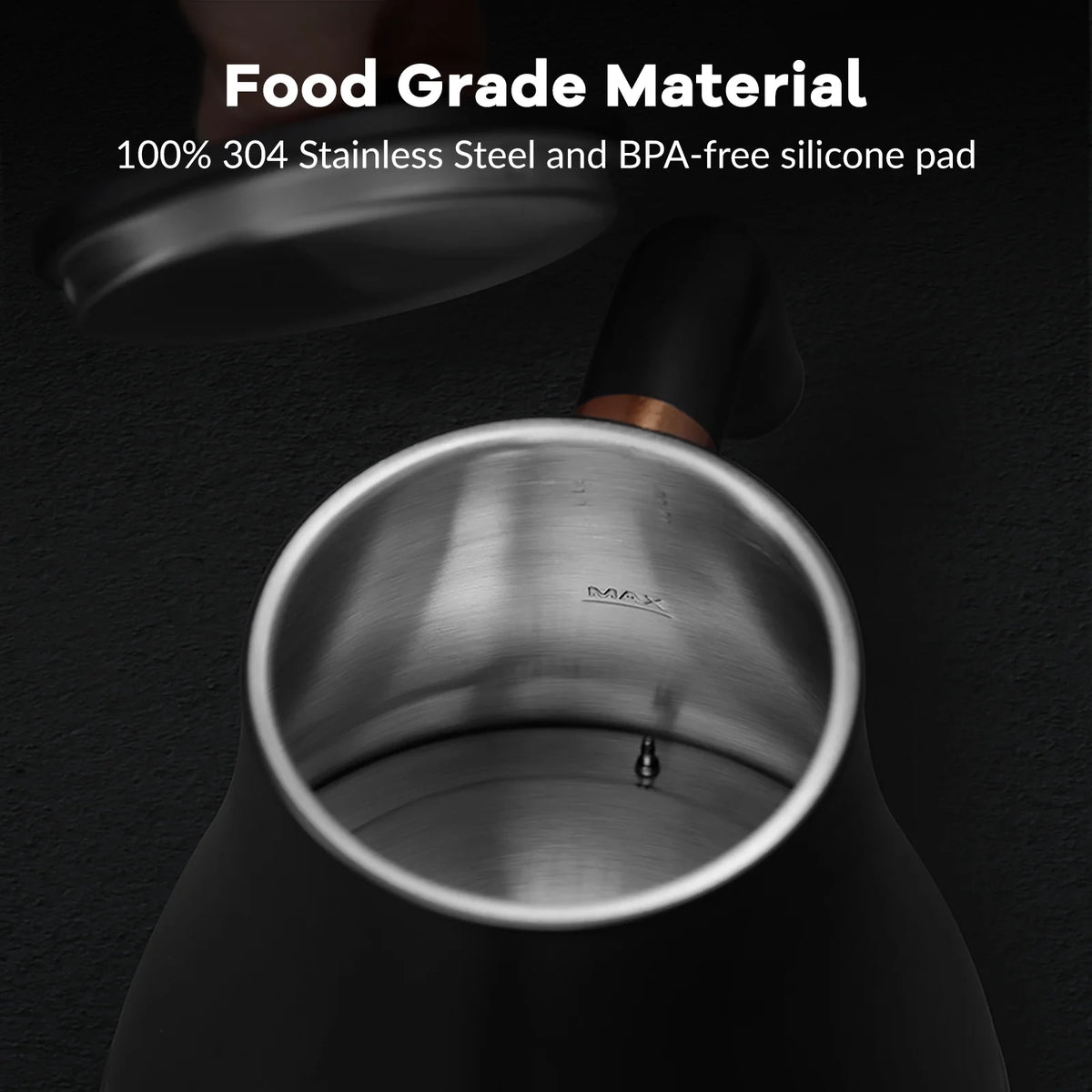 Electric Gooseneck Kettle 0.8L 1200W Matt Black D3607