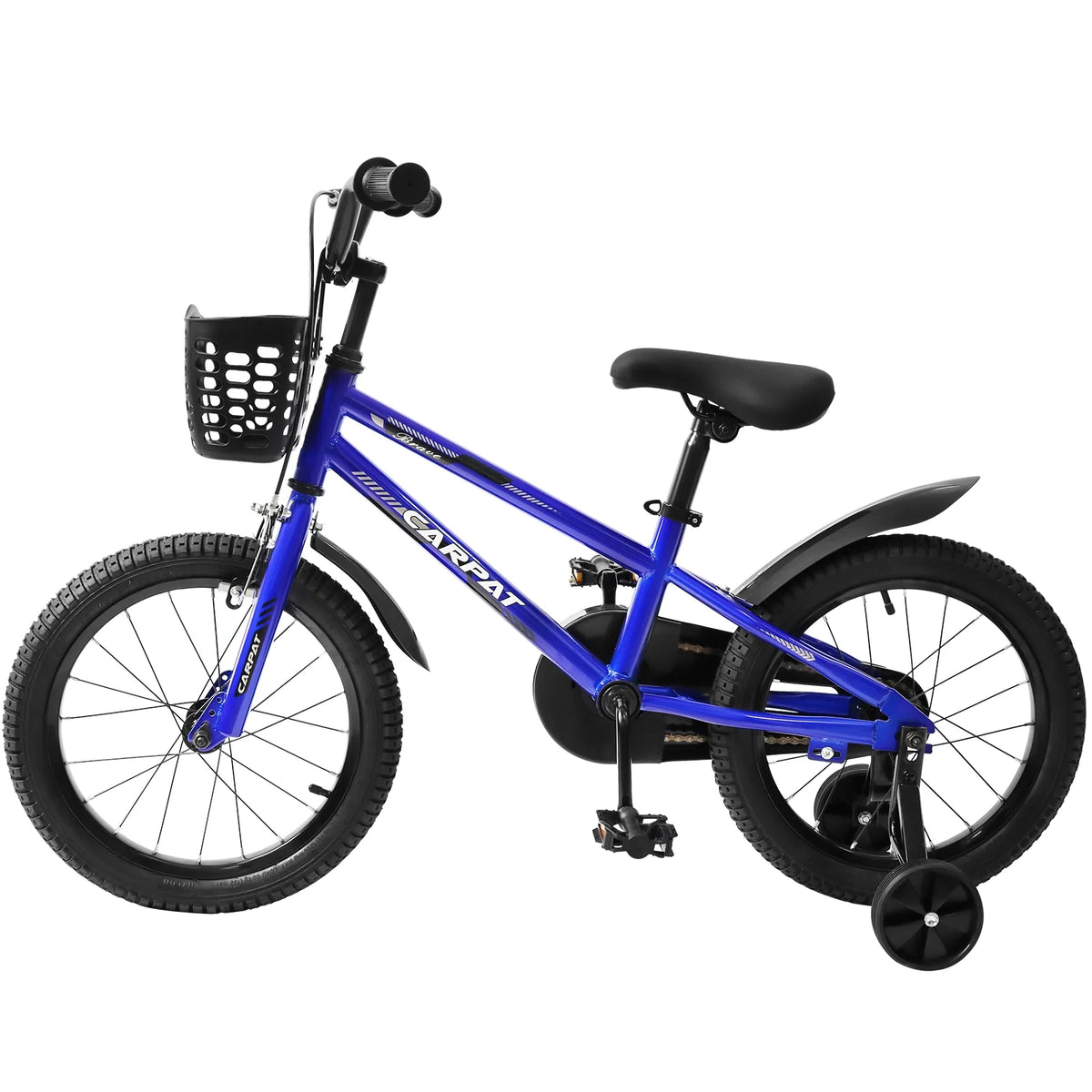 14 Inch Kids Bike with Training Wheels and Basket, White G515985