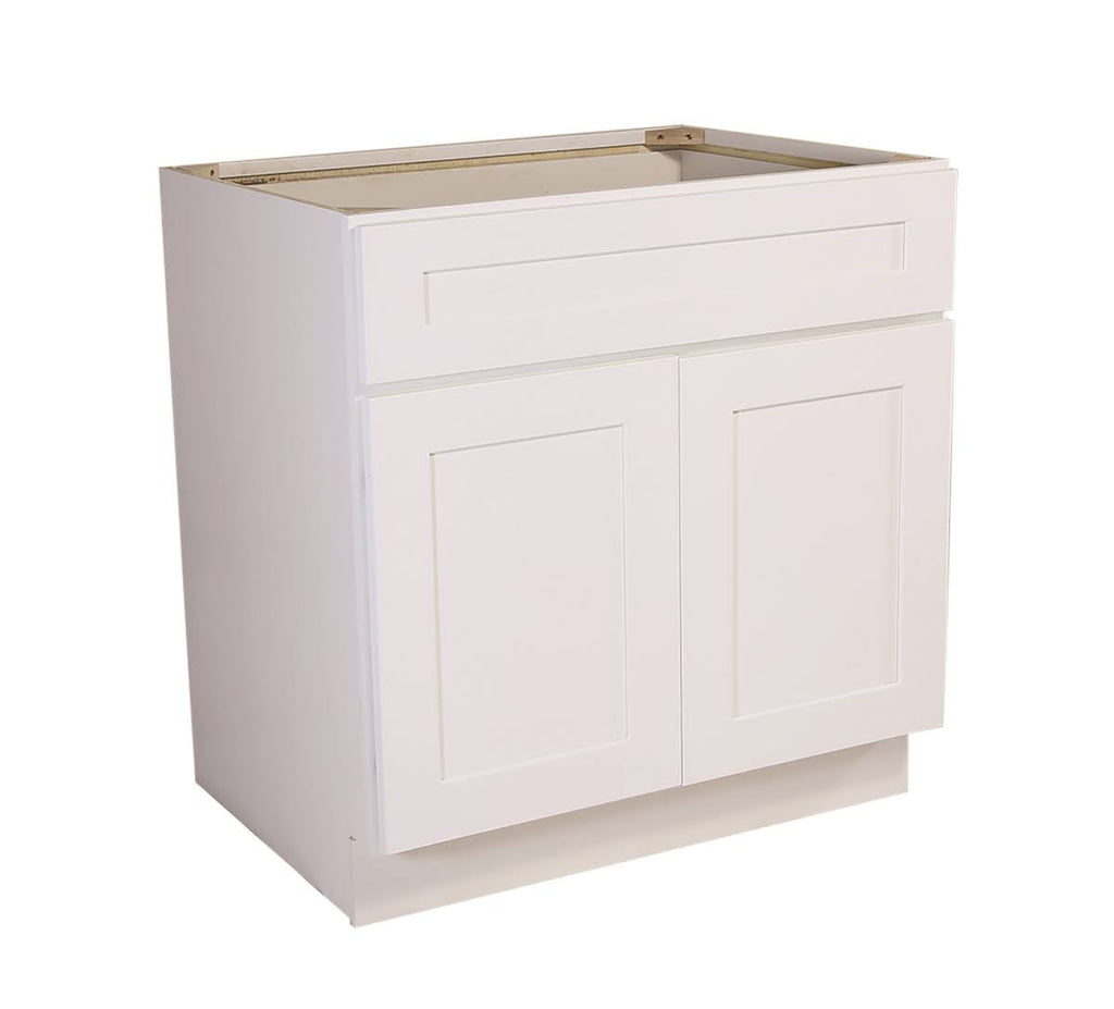 White Shaker Sink Base Cabinet G310