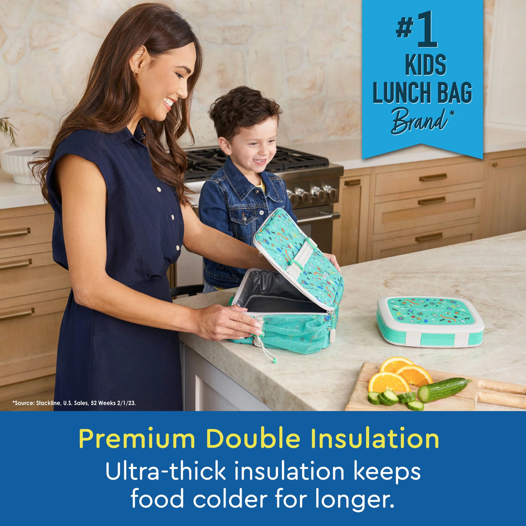 Kids Lunch Bag, Double Insulated, Water-Resistant Fabric L348
