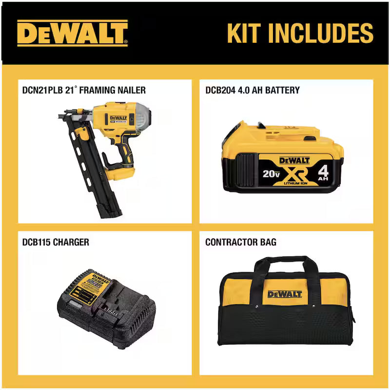 20V MAX Cordless Brushless Framing Nailer with Battery and Charger B712176