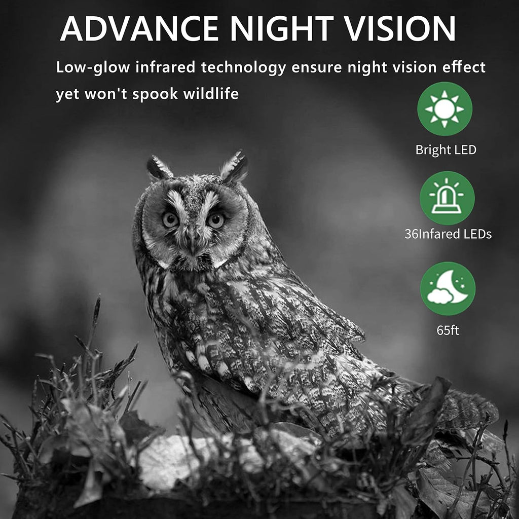 2.7K 36MP Trail Camera with Night Vision Waterproof J550769