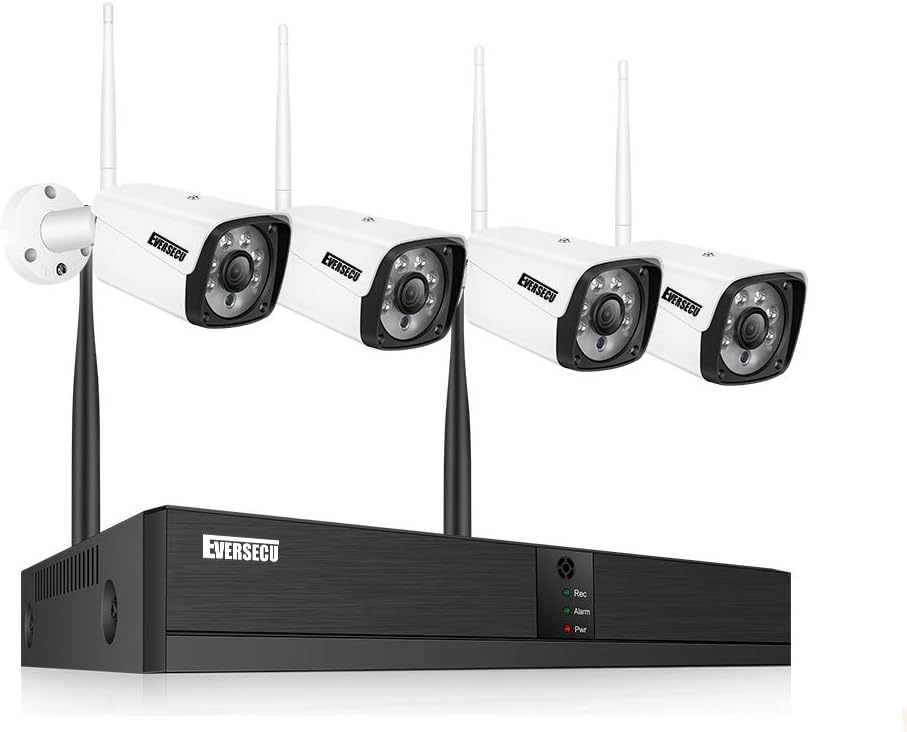 4pcs 1080P Bullet IP Cameras 8CH NVR CCTV Surveillance System Y4959