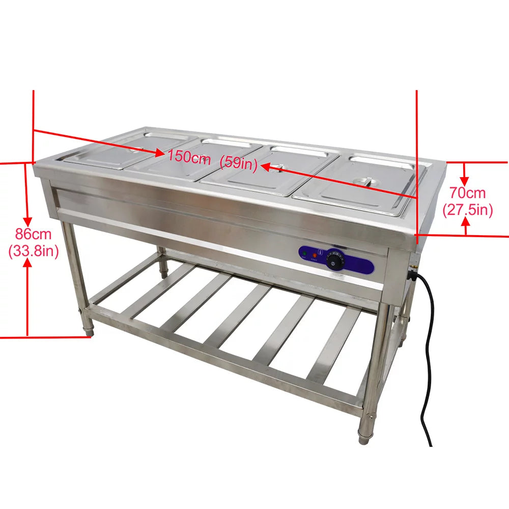 4 Well Stainless Steel Electric Food Warmer N770