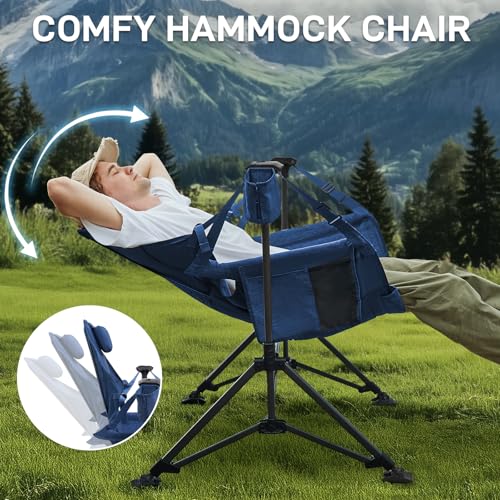 Oversized Padded Hammock Camping Chair with Cup Holder Y710