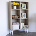 Oak/White Bookcase with Adjustable Shelving R4163