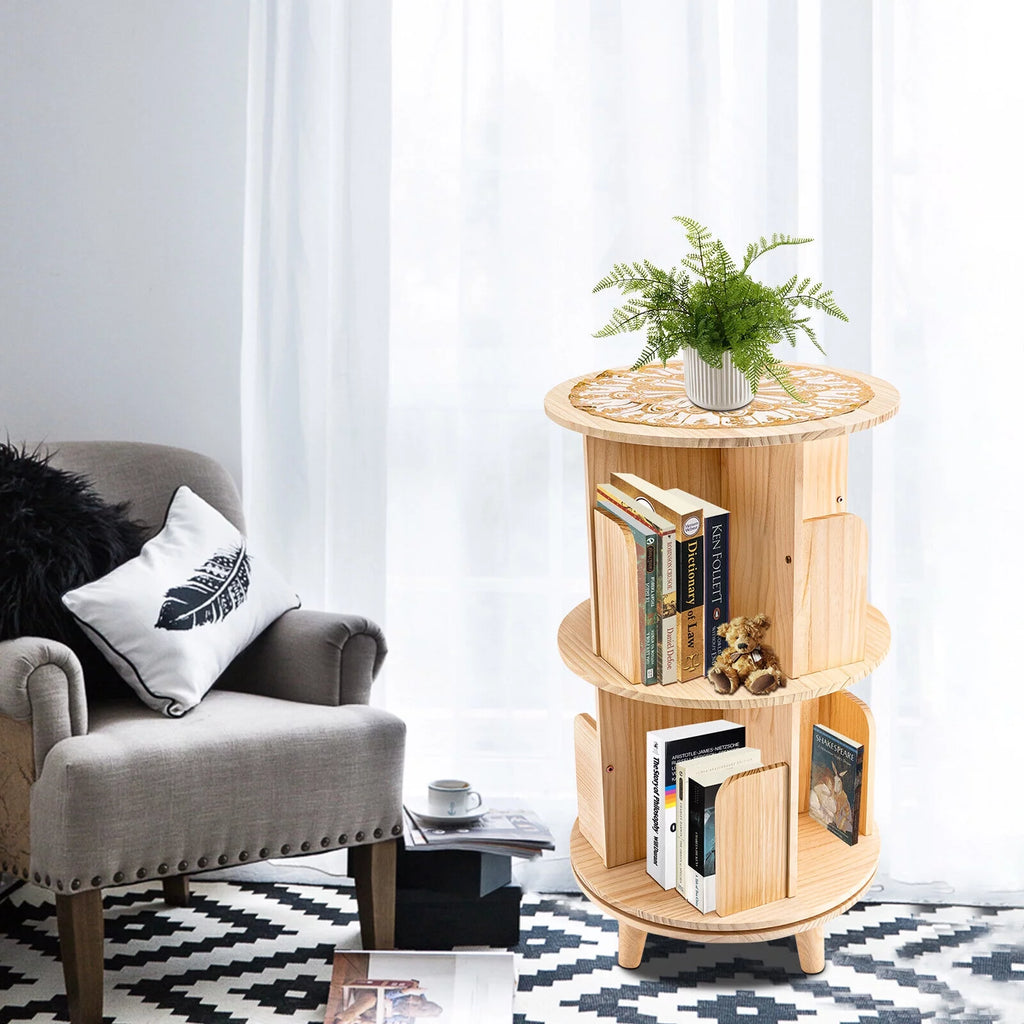 Rotating 360 Display Floor Standing Bookshelf X263728