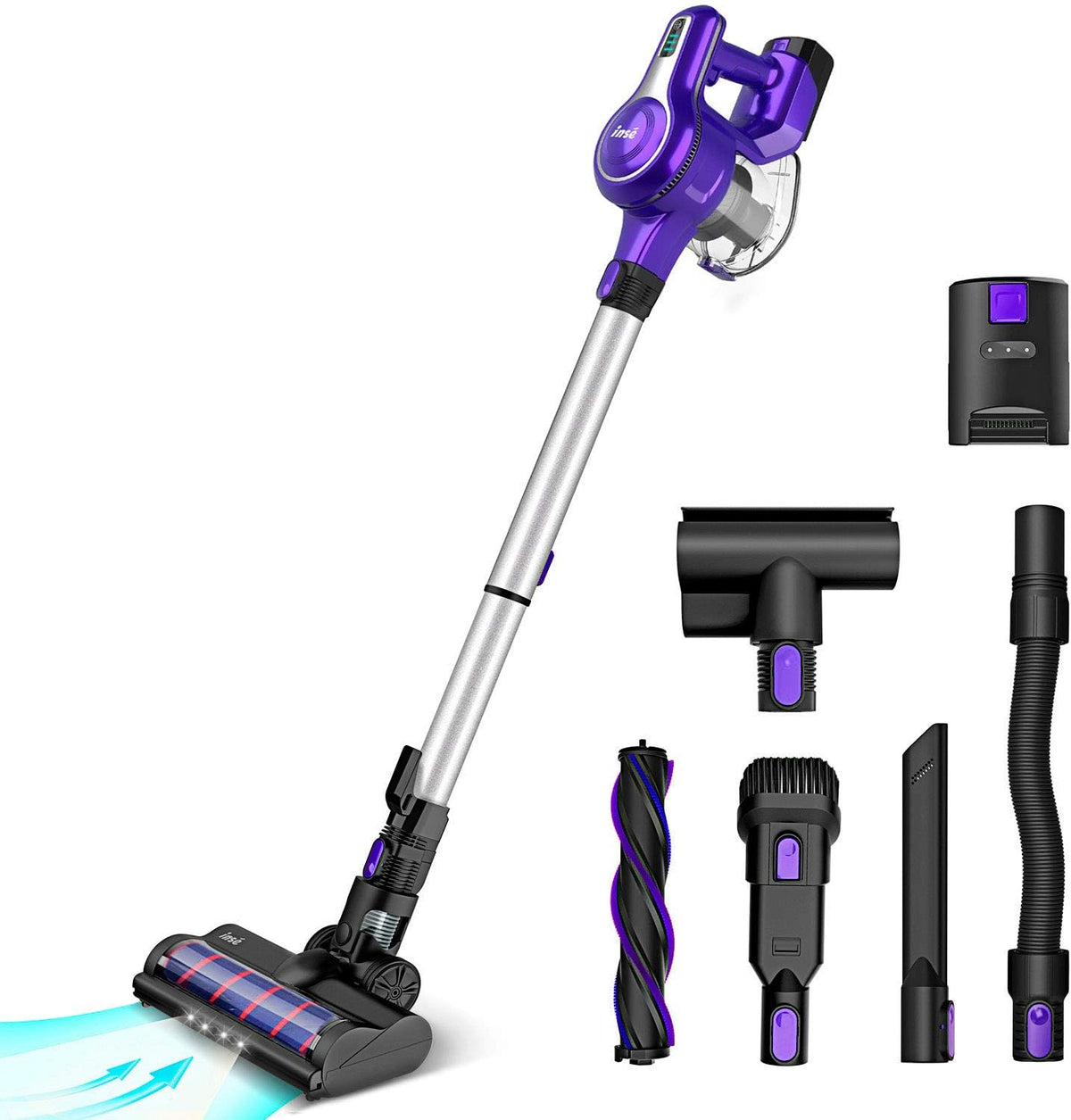 Cordless Stick Vacuum Cleaner 23Kpa 250W 45min Blue A619