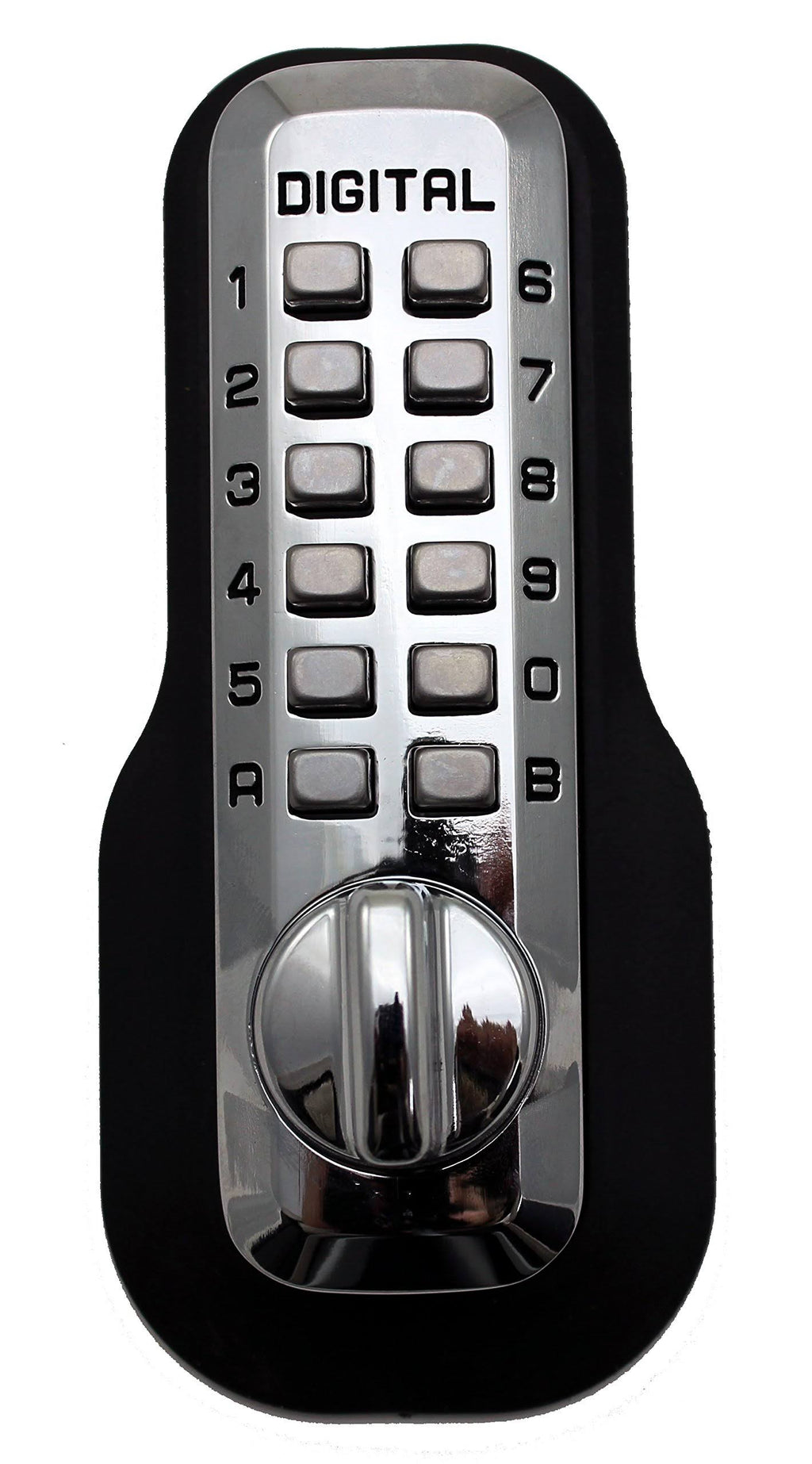 Mechanical Keyless Deadbolt Lock; Bright Chrome (Grey) W10202