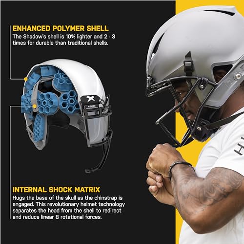 Lightweight Polycarbonate Football Helmet with Facemask Z40087
