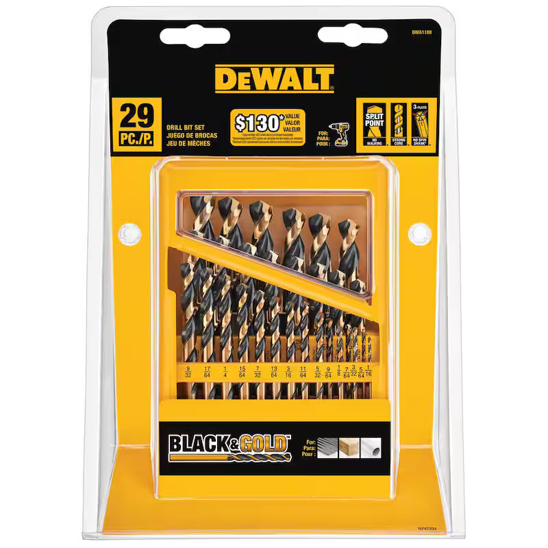 Black and Gold Drill Bit Set 29-Piece C30790