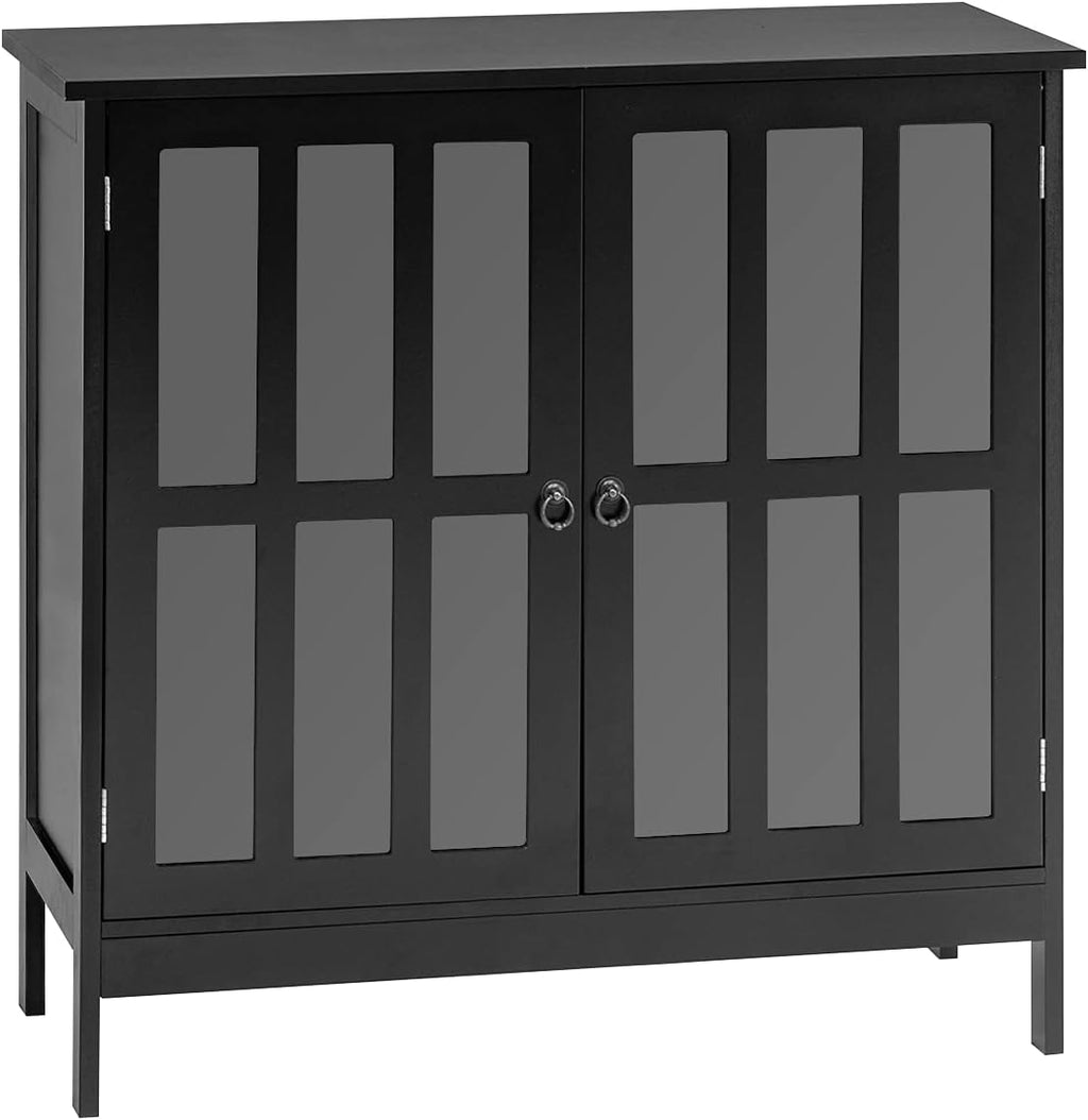White Wooden Storage Cabinet with Doors V719