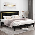 Queen Velvet Tufted Upholstered Platform Bed Frame B347