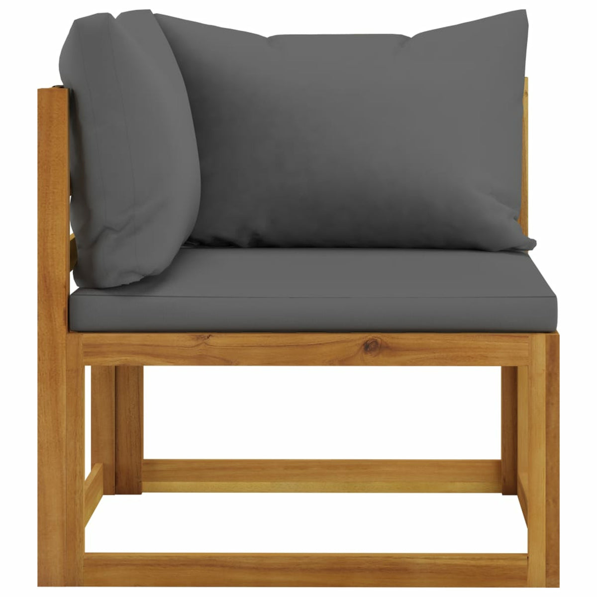 6 Piece Patio Lounge Set with Cushions Acacia Wood Outdoor Sectional Set M57487