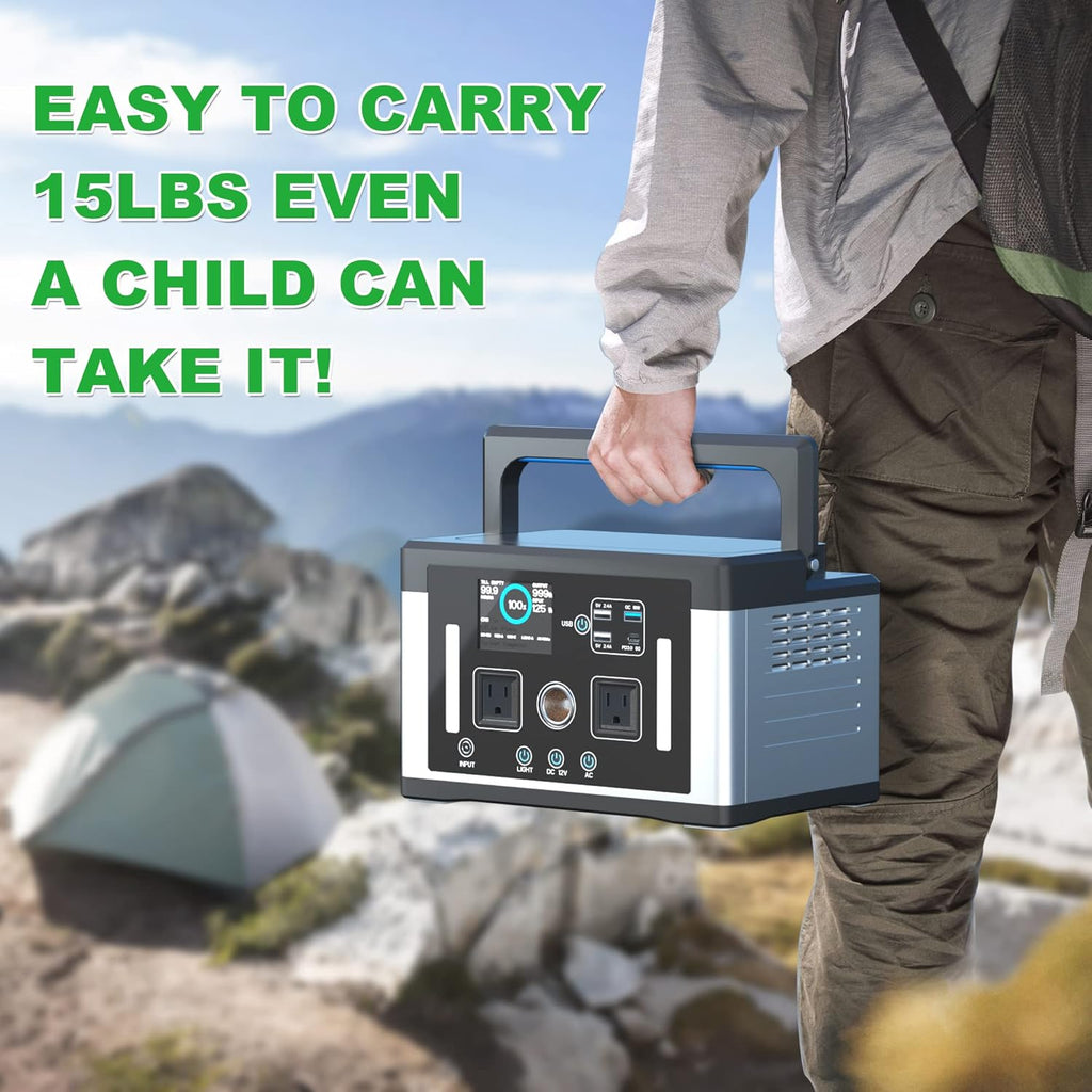 Portable Power Station, 240Wh LiFePO4 Battery, 200W Pure Sine Wave AC Outlet O698