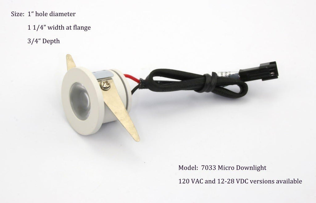 1.25" 1 Watt Cool White LED Down Light Pack of 2 Z2108