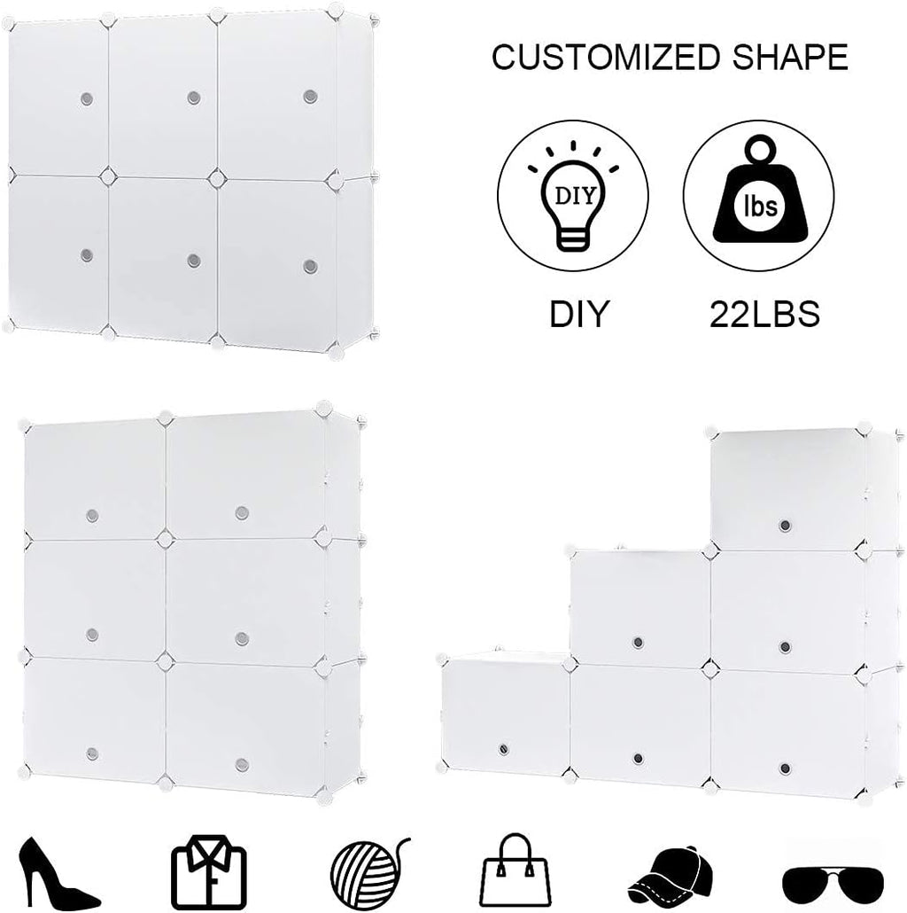 Portable 72 Pair Shoe Rack Organizer White F661788
