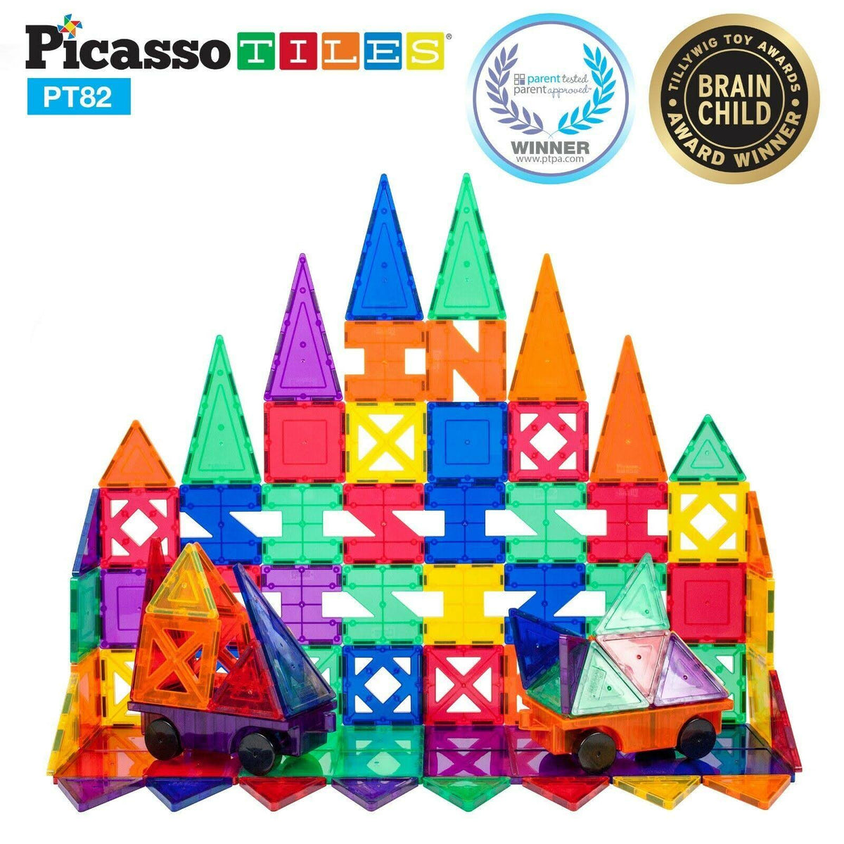82 Piece Magnetic 3D Building Block Set B948543