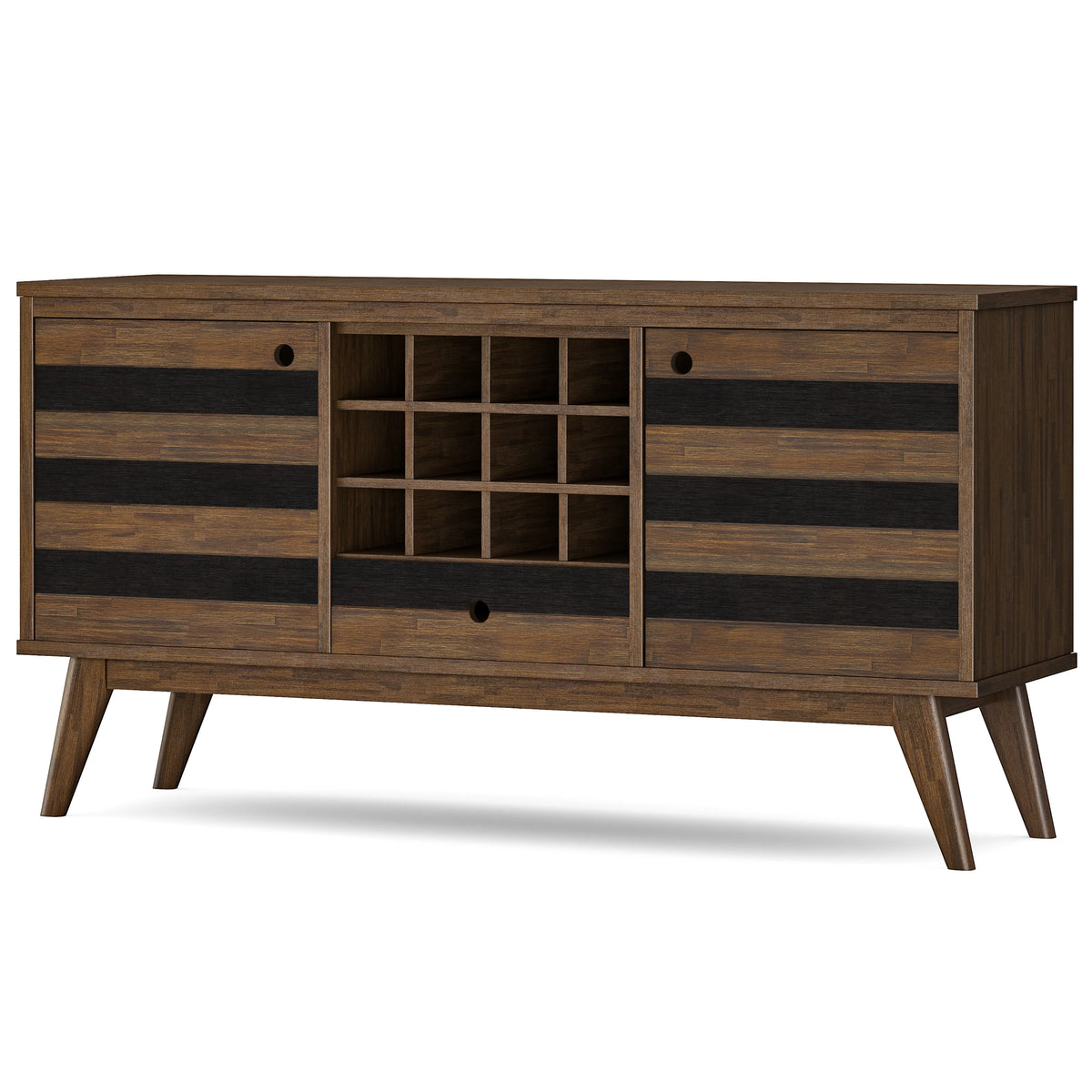 60 inch Solid Acacia Wood Sideboard with Wine Storage X907