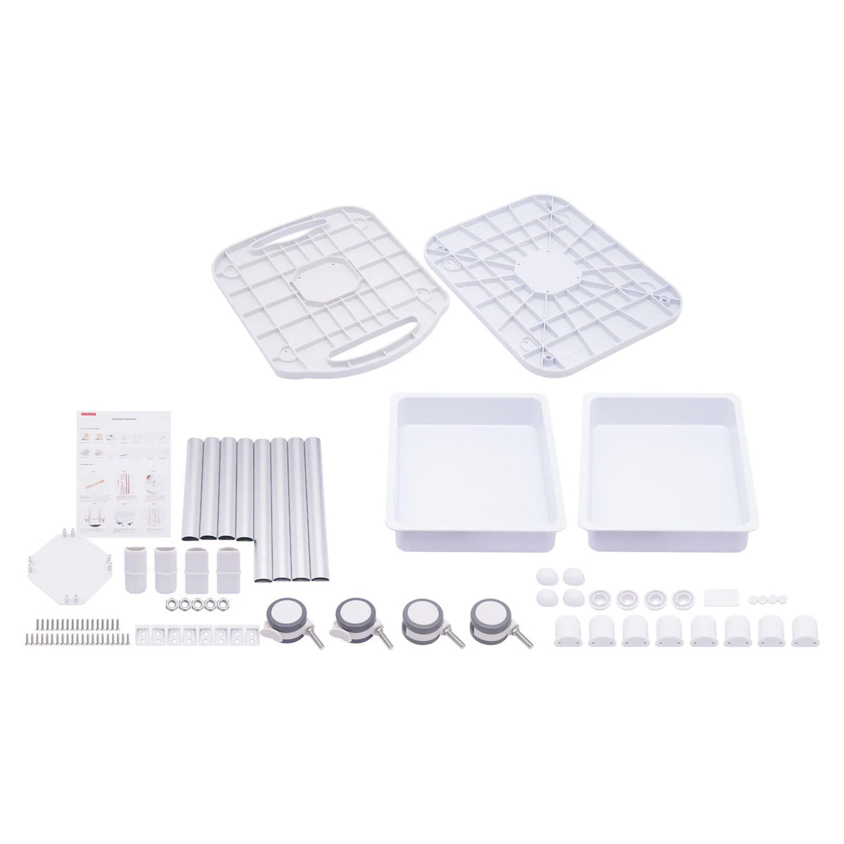 4 Layers Tray Rolling Cart with Wheels X718