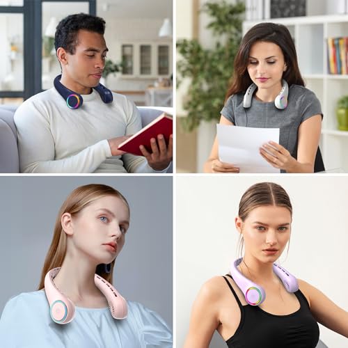 Portable Neck Fan 4000mAh 3 Adjustable Speeds White F95771
