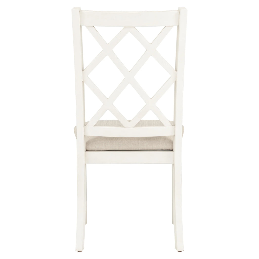 Beige Solid Wood Upholstered Dining Chairs, Set of 4 A362796