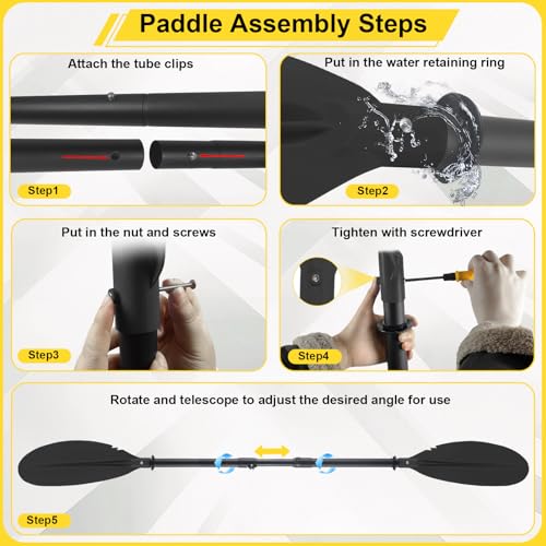 Telescopic Kayak Paddle with Paddle Leash S419282