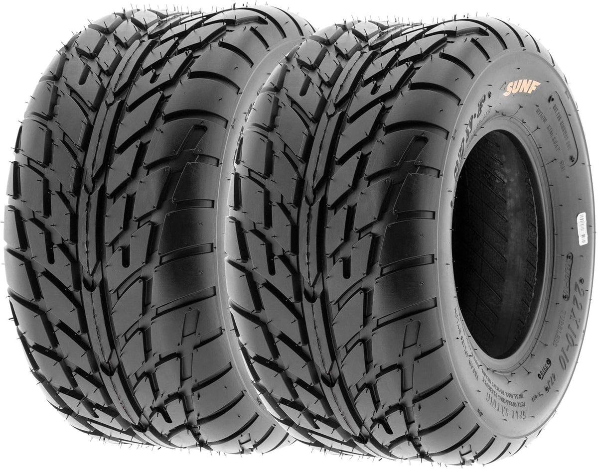 Set of 4 ATV UTV Flat Track Tires 20x7-8 Front & 18x9.5-8 Rear, 6 PR, Tubeless P46733