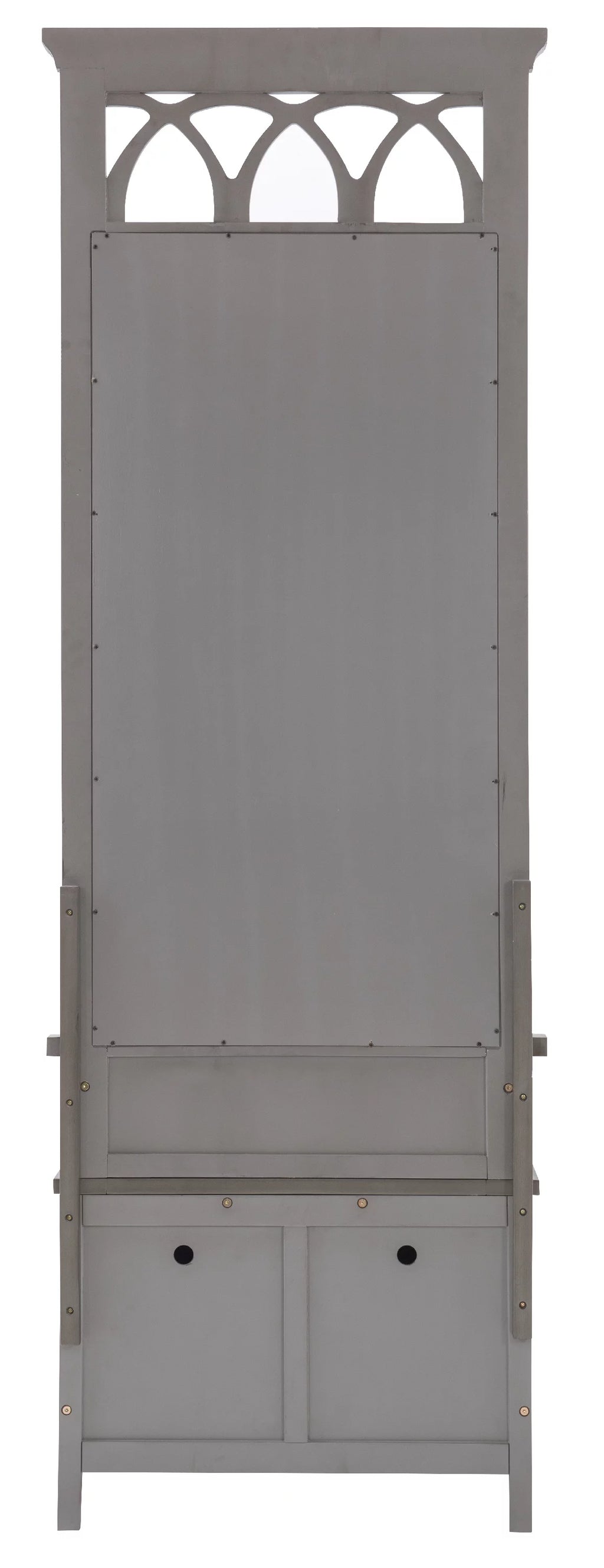 Gray Hall Tree with Storage Bench and Mirror W782829
