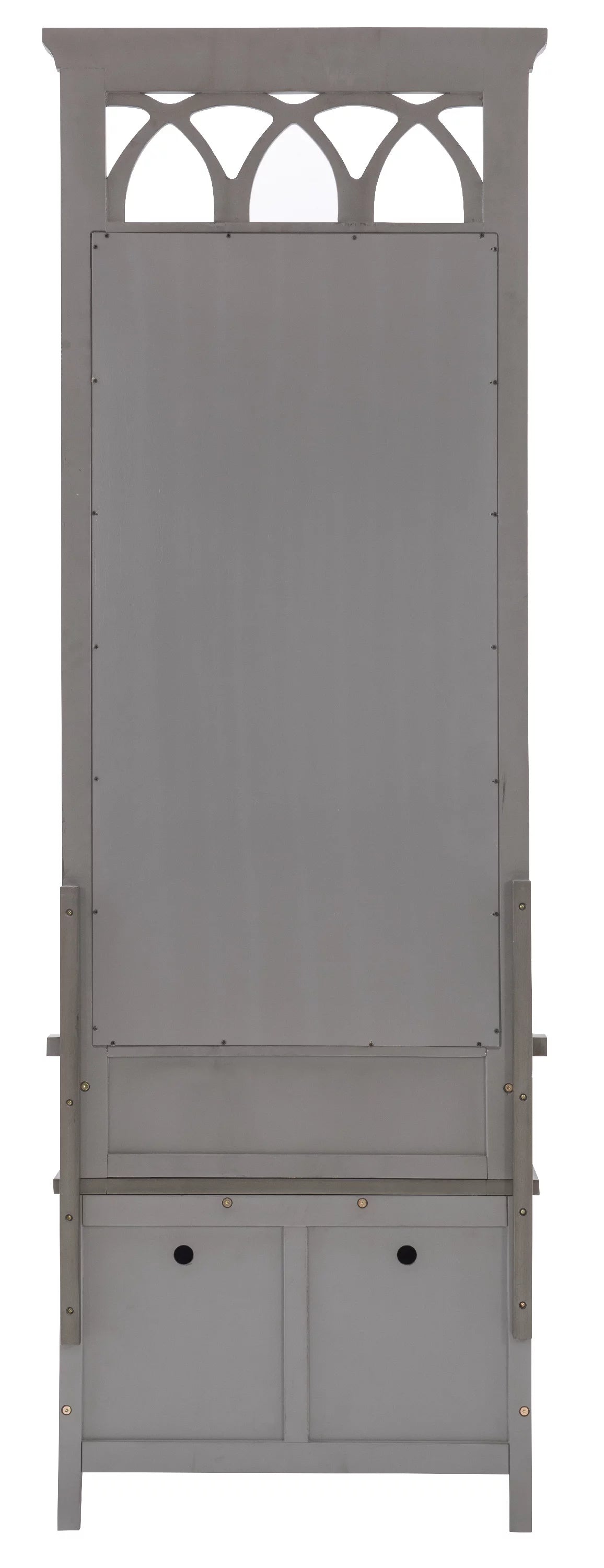 Gray Hall Tree with Storage Bench and Mirror W782829
