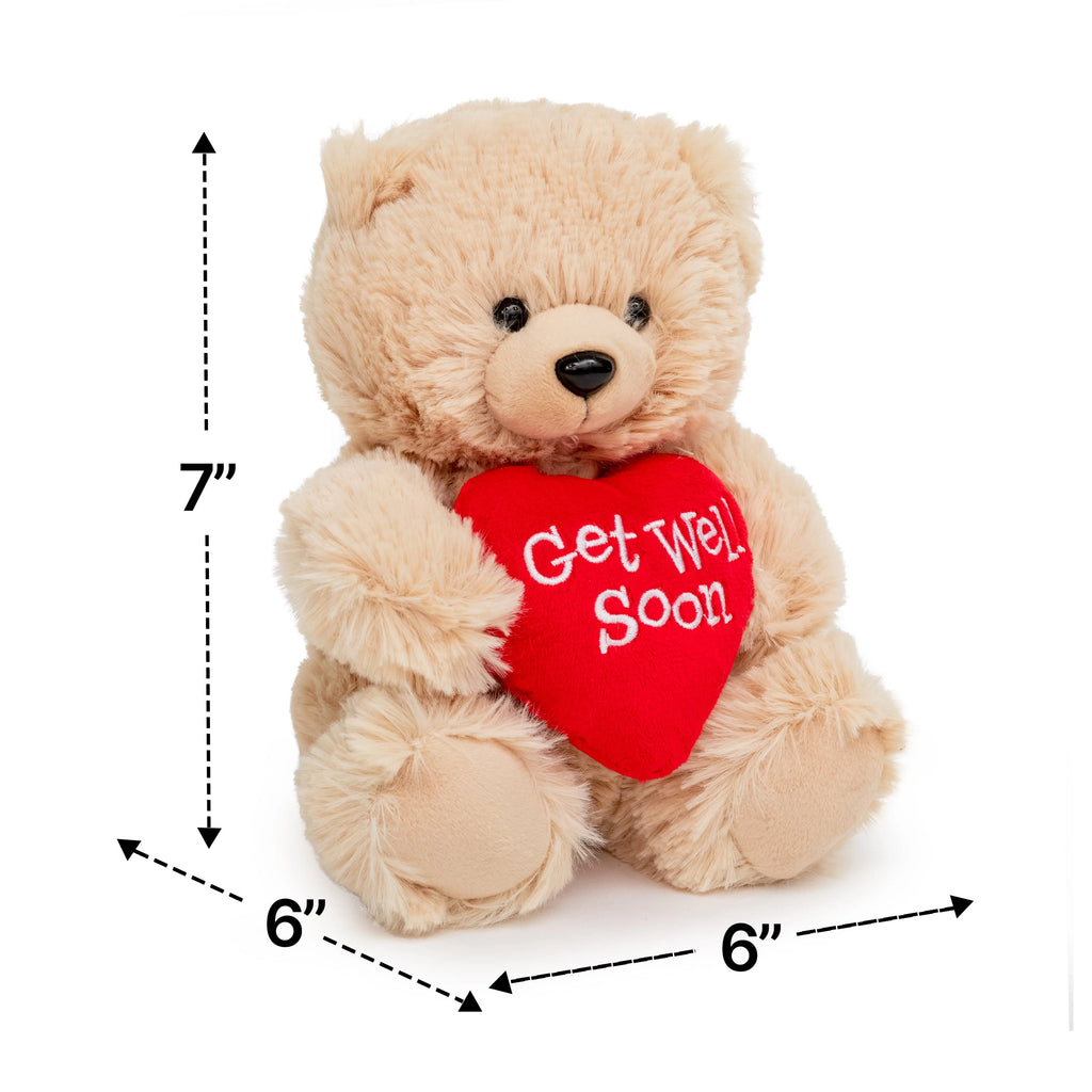 Get Well Soon Teddy Bear with Red Heart P6308