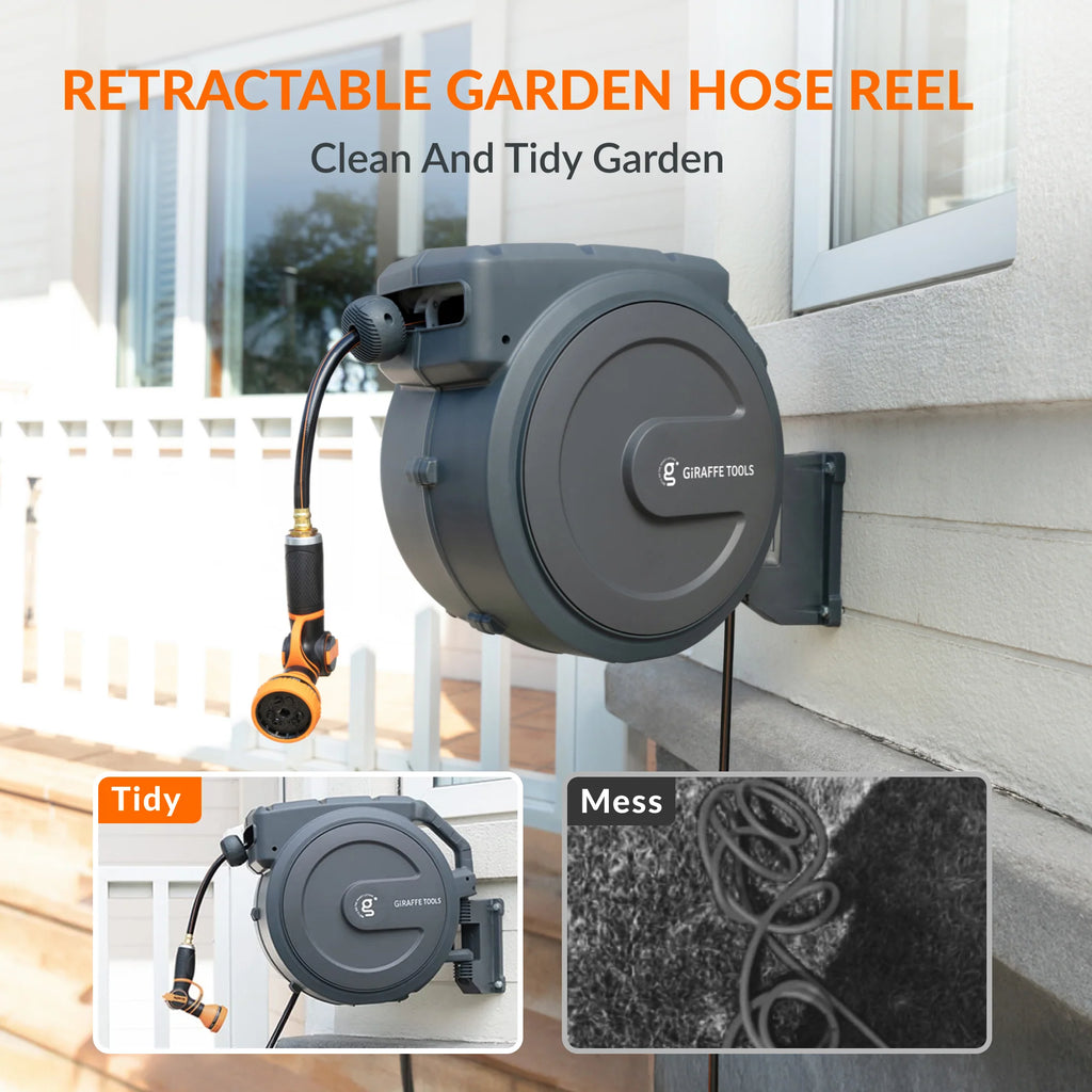 Retractable Garden Hose Reel 1/2in 78ft N24257