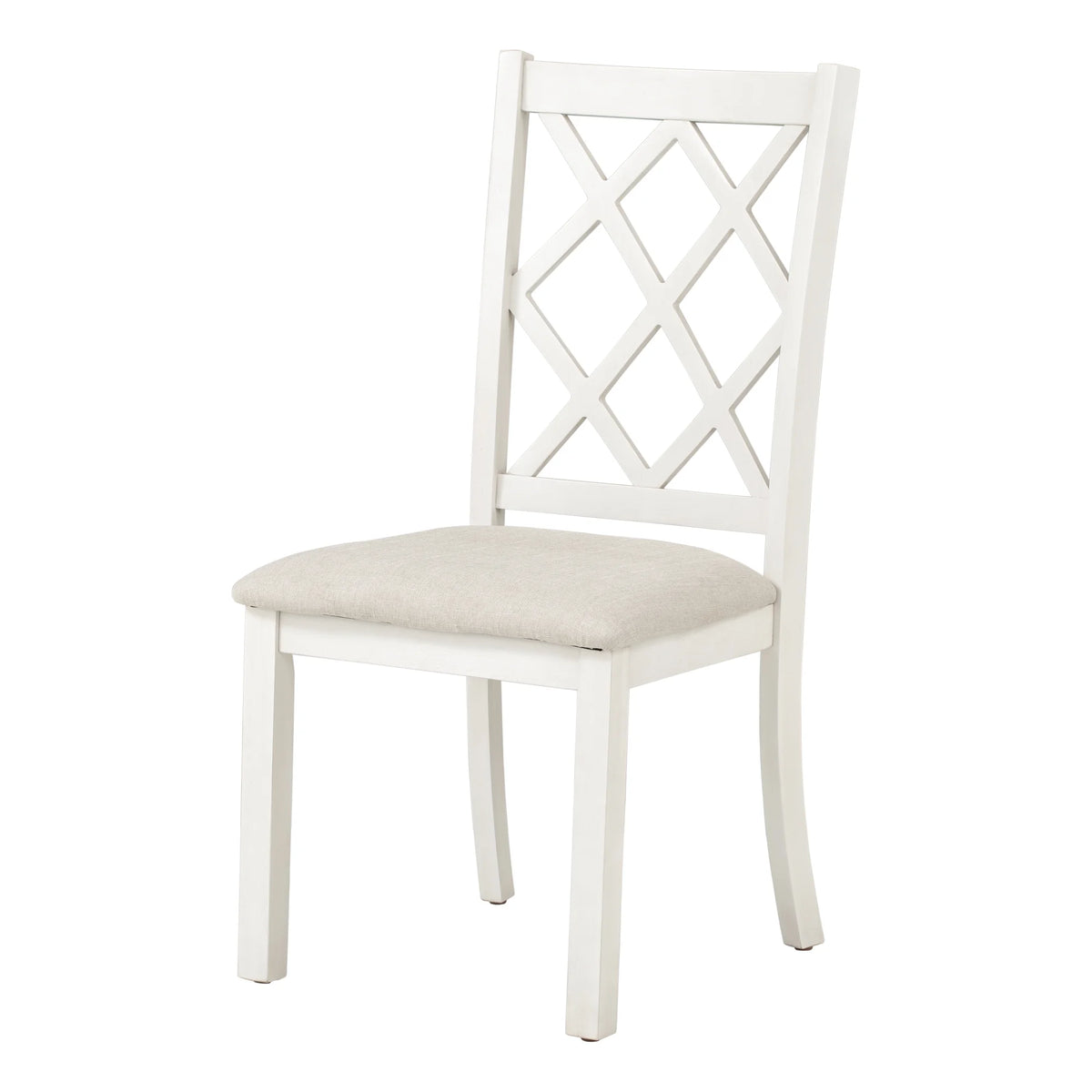 Beige Solid Wood Upholstered Dining Chairs, Set of 4 A362796
