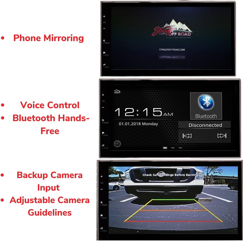 Double Din Complete Radio Kit with Touchscreen Radio, CarPlay, Android Auto, Bluetooth, Dash Kit, Can Bus Interface, Camera Input and Antenna Adapter L67732