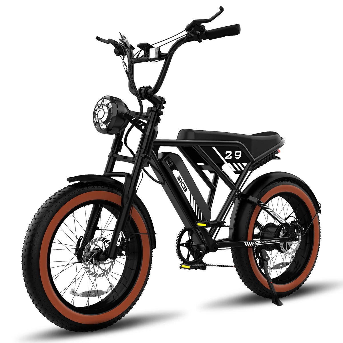 Black 20" 4.0 Fat Tire Electric Bike with 48V 15Ah Battery O426586