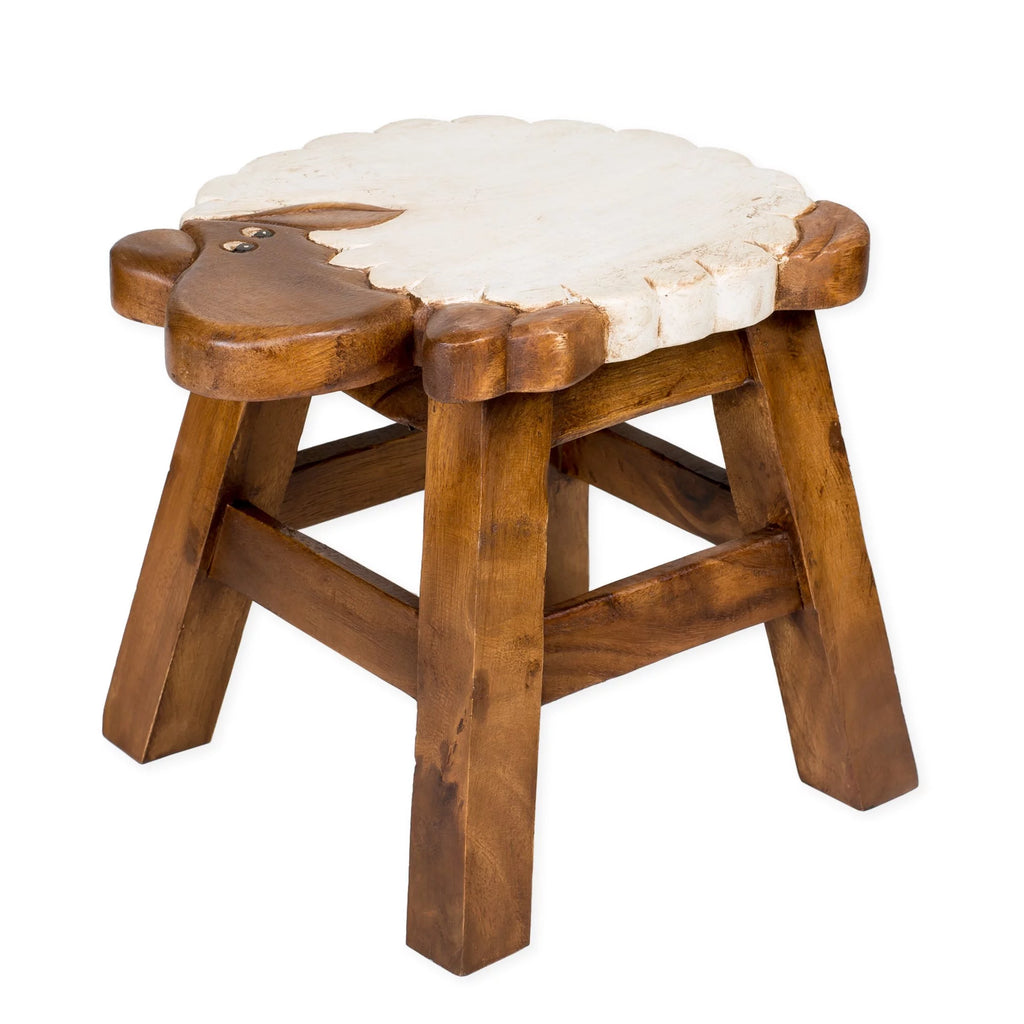 Hand Carved Acacia Hardwood Decorative Short Stool T94131