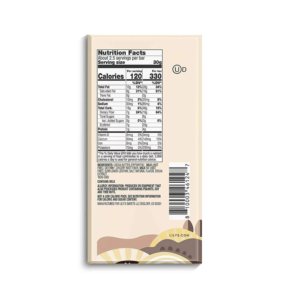 Stevia Sweetened White Chocolate Bar Variety 6 Count U967