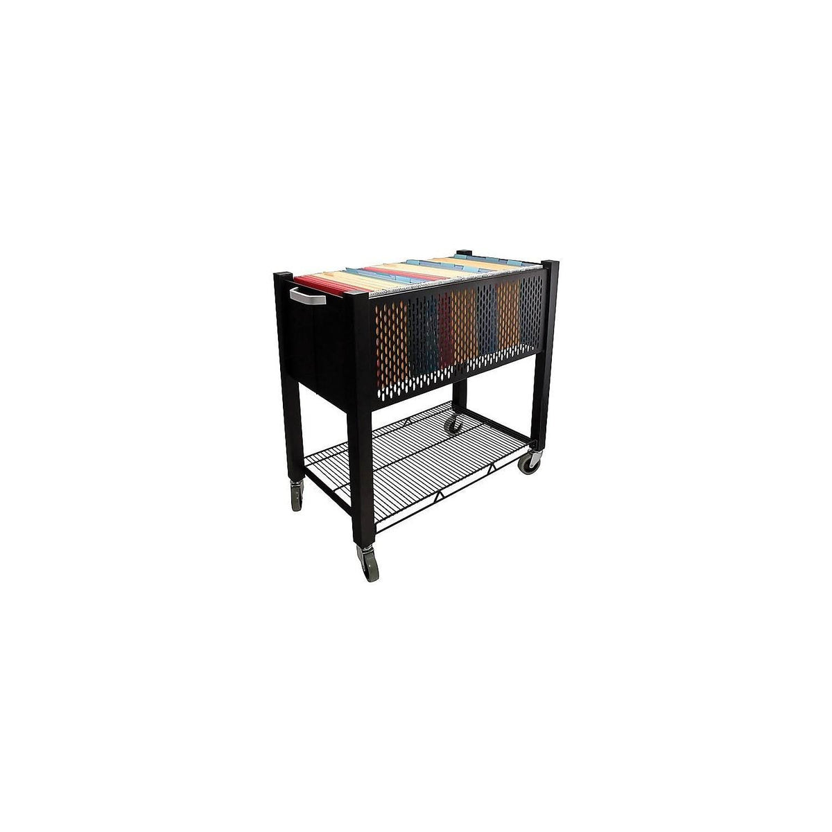 Black Open-Top File Cart G32575