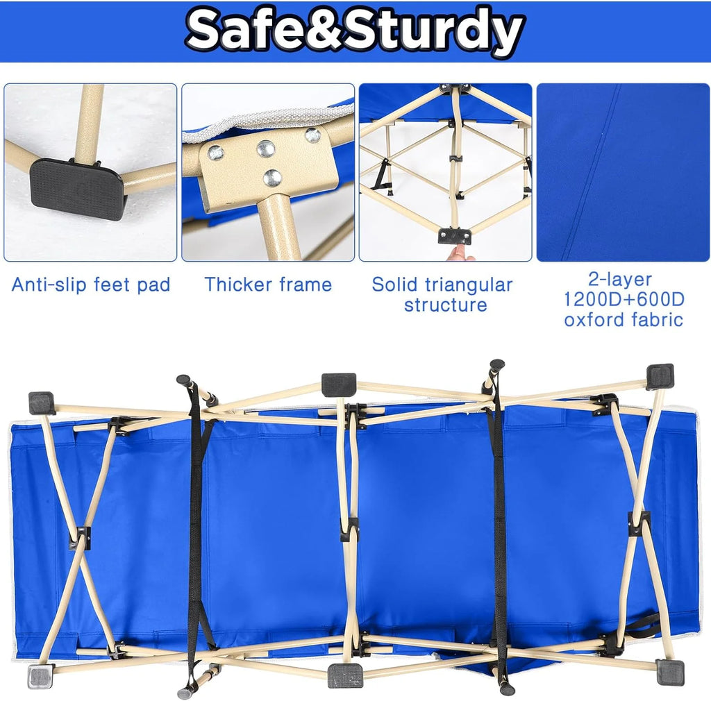 2 Pack 450lbs Max Load Camping Cot with Carry Bag K98177